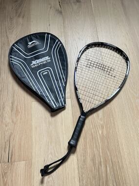 SLAZENGER XCEL 150 BLACK TENNIS RACQUET W COVER BEGINNER
